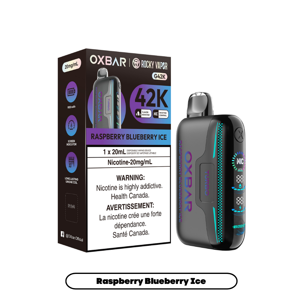 Rocky Vapor Oxbar G42K - Raspberry Blueberry Ice (4pc/Carton) [Ontario]