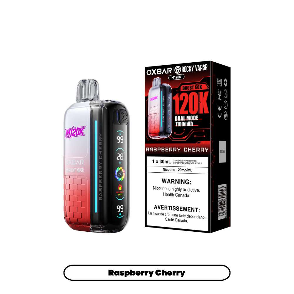 Rocky Vapor Oxbar M120K - Raspberry Cherry (4pc/Carton) [Alberta]