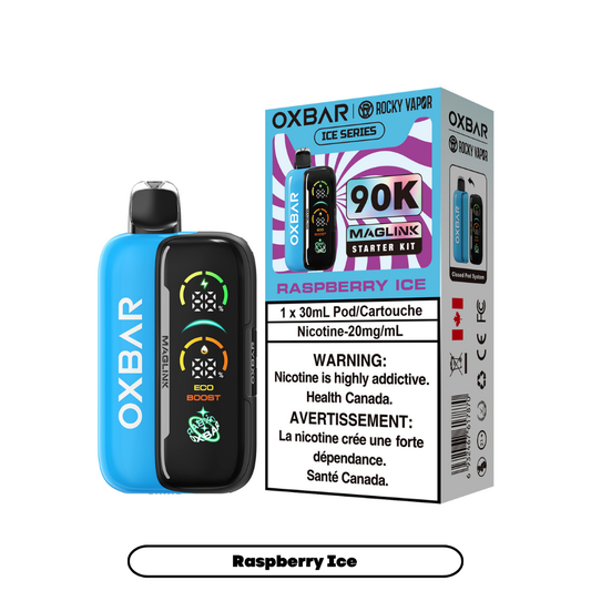 Rocky Vapor Oxbar Maglink - Ice Series - Raspberry Ice (4pc/Carton) [Federal] {Starter Kit}