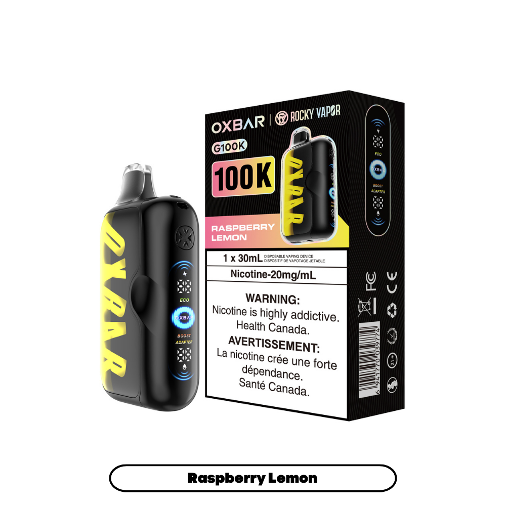 Rocky Vapor Oxbar G100K - Raspberry Lemon (4pc/Carton) [Alberta]
