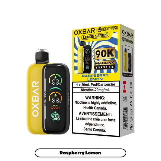 Rocky Vapor Oxbar Maglink - Lemon Series - Raspberry Lemon (4pc/Carton) [Federal] {Starter Kit}