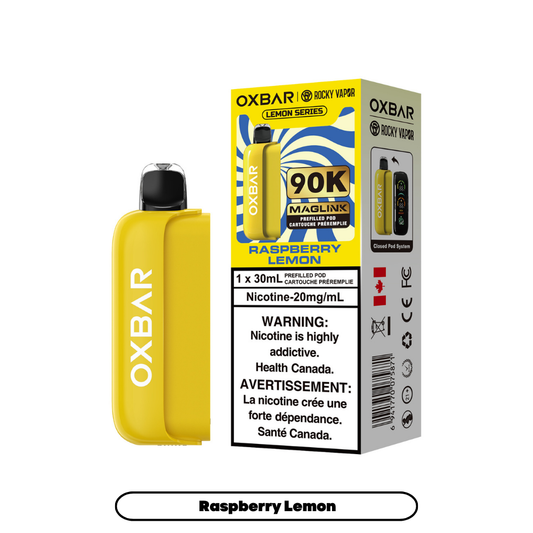 Rocky Vapor Oxbar Maglink - Lemon Series - Raspberry Lemon (4pc/Carton) [Alberta] {Prefilled Pods}
