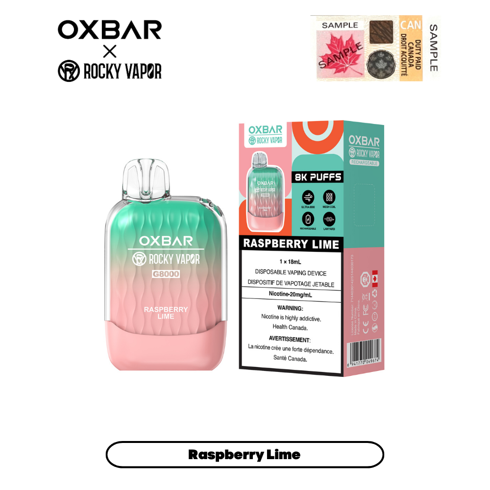 Rocky Vapor OXBAR G-8000 - Raspberry Lime