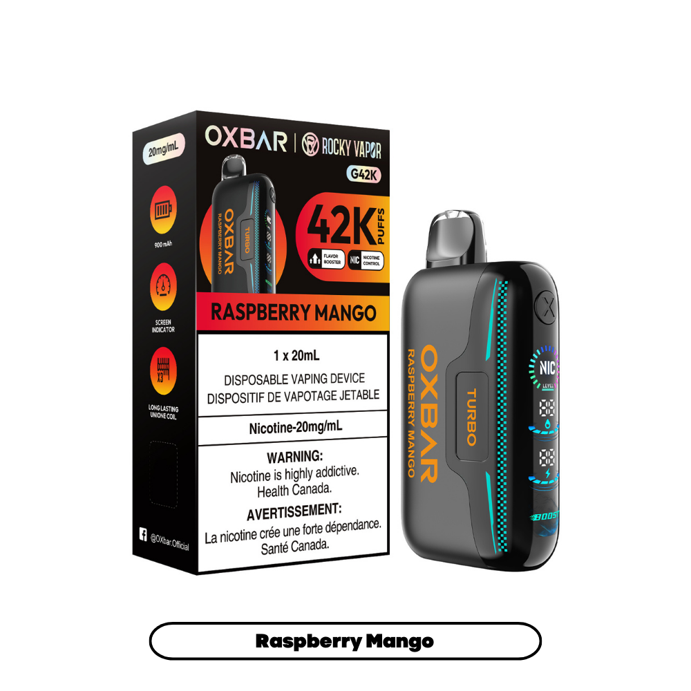 Rocky Vapor Oxbar G42K - Raspberry Mango (4pc/Carton) [Ontario]