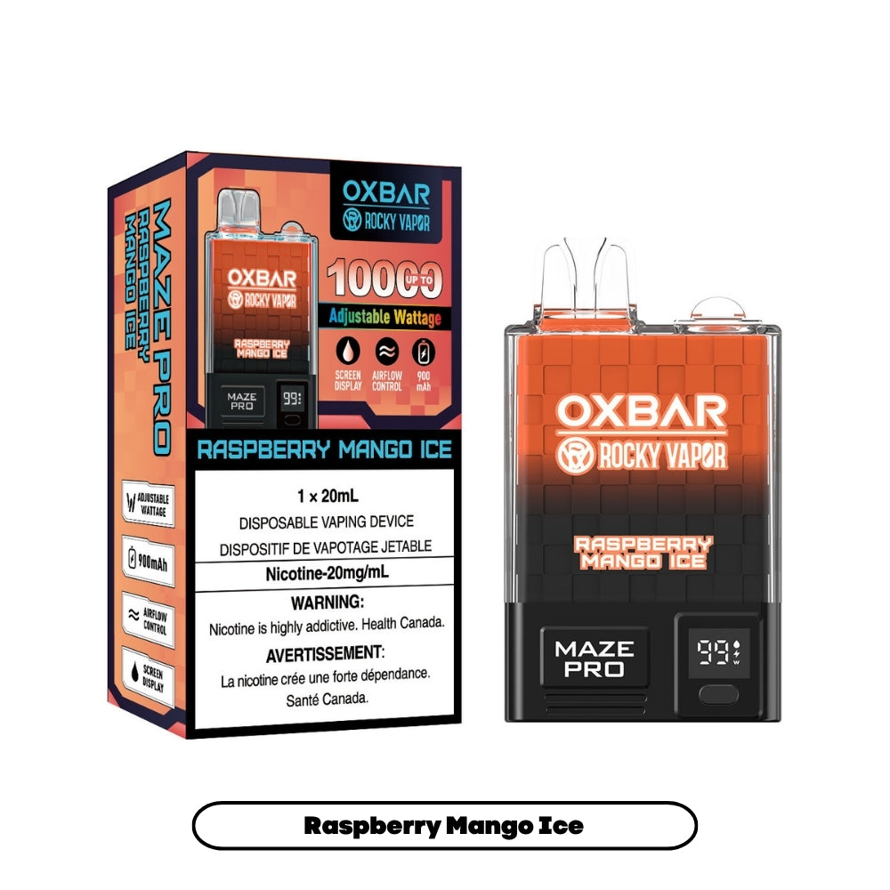 Rocky Vapor Oxbar Maze Pro - Raspberry Mango Ice (5pc/Carton) [Federal]