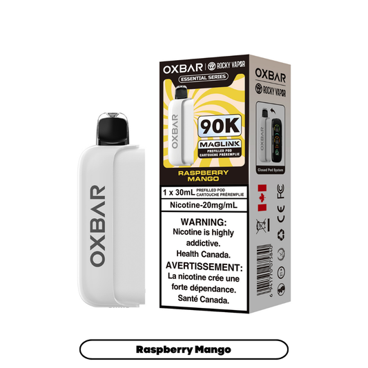 Rocky Vapor Oxbar Maglink - Essential Series - Raspberry Mango (4pc/Carton) [Alberta] {Prefilled Pods}