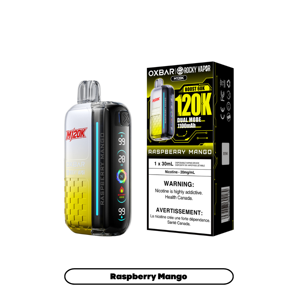 Rocky Vapor Oxbar M120K - Raspberry Mango (4pc/Carton) [Alberta]