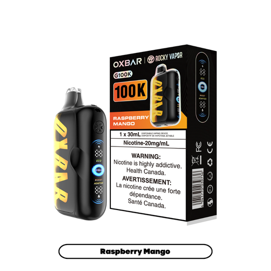 Rocky Vapor Oxbar G100K - Raspberry Mango (4pc/Carton) [Manitoba]