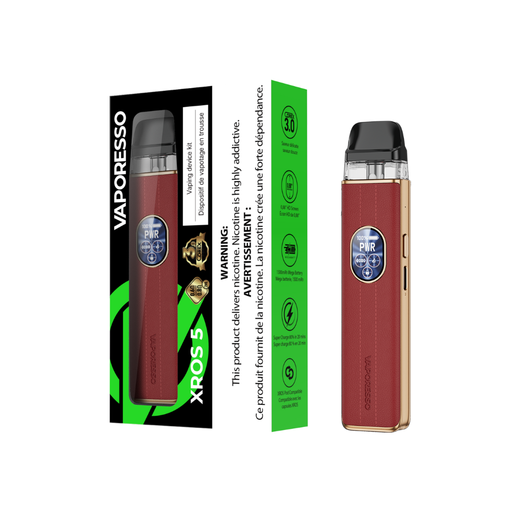 VAPORESSO XROS 5 POD KIT [CRC] - RED LEATHER