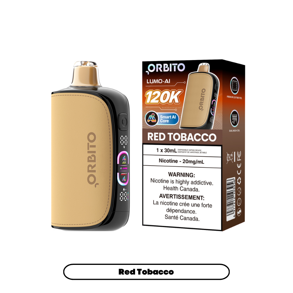 Orbito Lumo AI 120K (20mg) - Red Tobacco (4pc/Carton) [Manitoba]