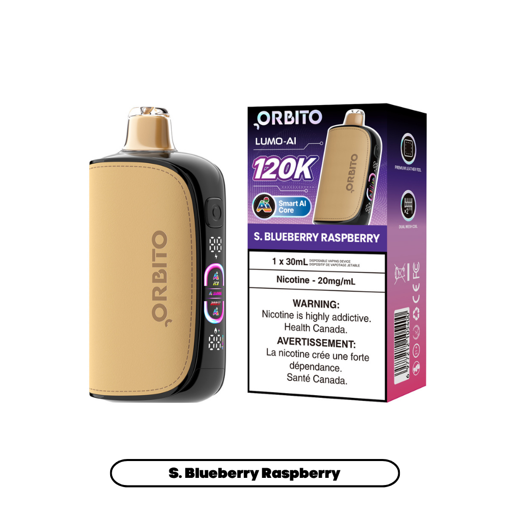 Orbito Lumo AI 120K (20mg) - S. Blueberry Raspberry (4pc/Carton) [Alberta]