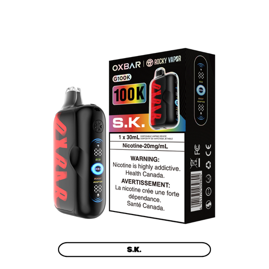 Rocky Vapor Oxbar G100K - S.K. (4pc/Carton) [Manitoba]