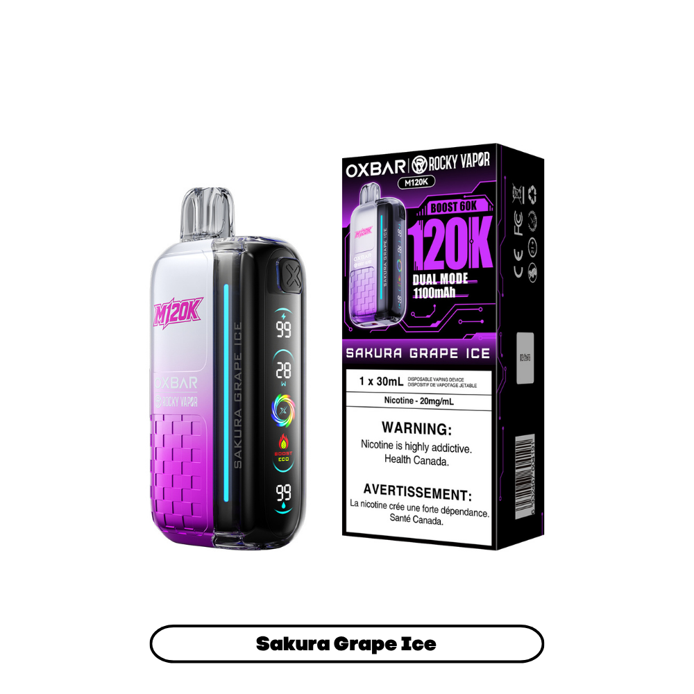 Rocky Vapor Oxbar M120K - Sakura Grape Ice (4pc/Carton) [Alberta]