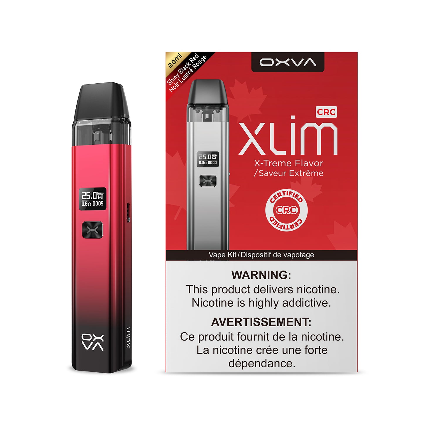 OXVA XLIM POD KIT [CRC] - Shiny Black Red