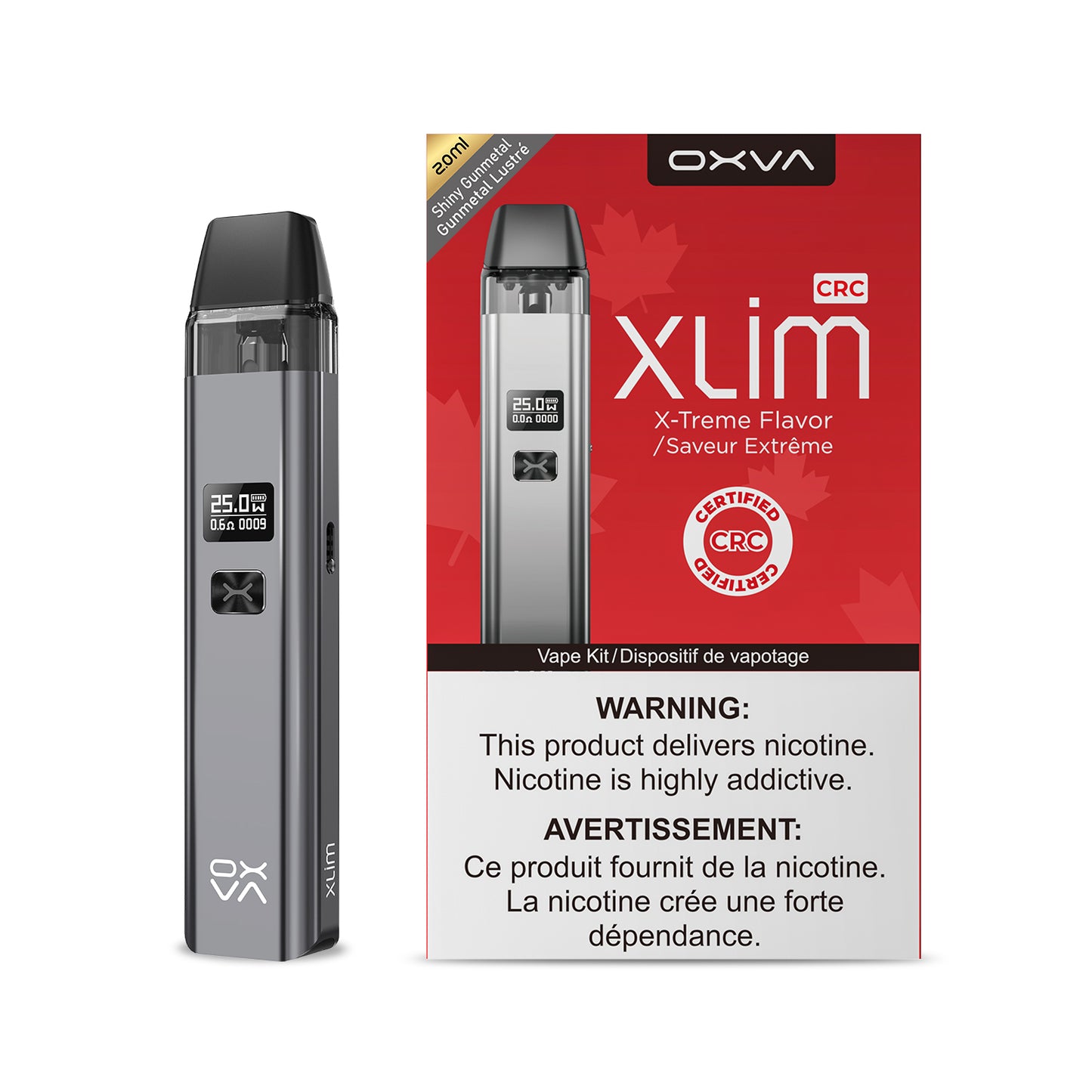 OXVA XLIM POD KIT [CRC] - Shiny Gunmetal