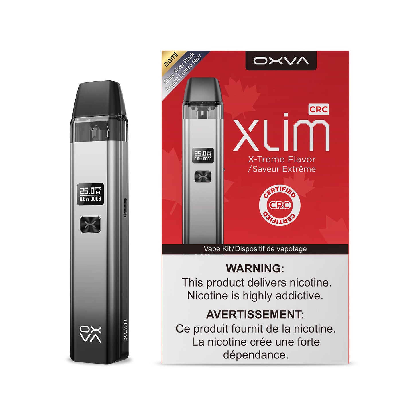 OXVA XLIM POD KIT [CRC] - Shiny Silver Black