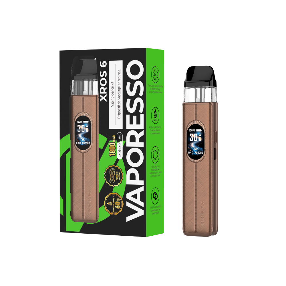 VAPORESSO XROS 6 POD KIT [CRC] - SILK BROWN