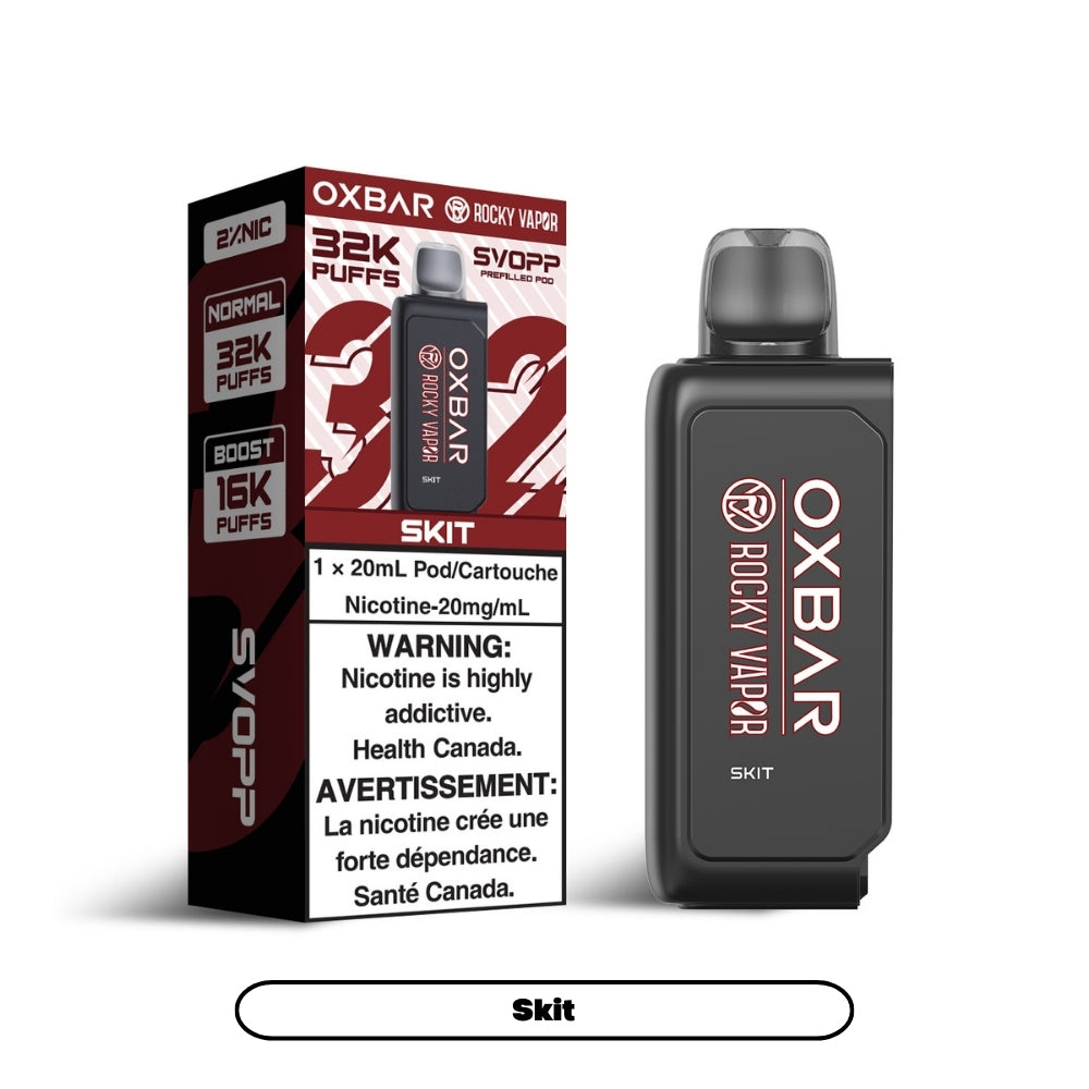 Svopp Rocky Vapor Oxbar [Prefilled Pods] 32K - Skit (4pc/Carton) [Manitoba]