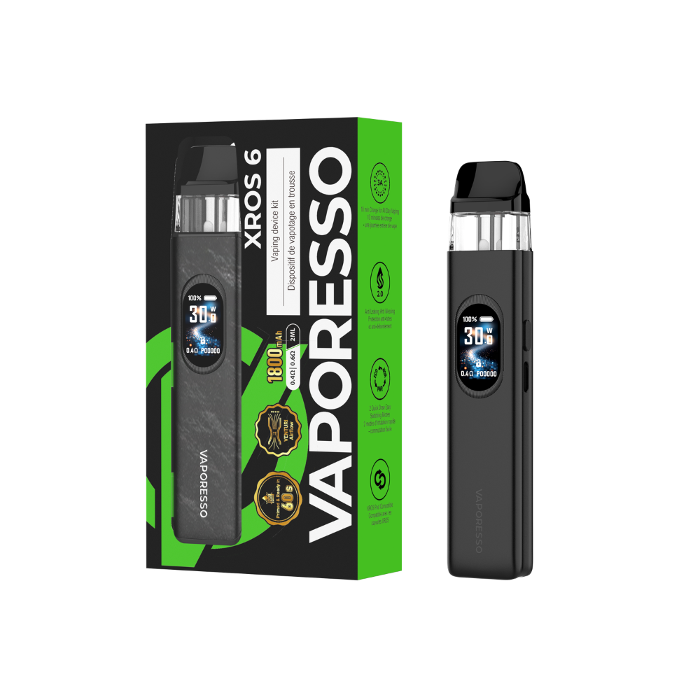 VAPORESSO XROS 6 POD KIT [CRC] - SLATE BLACK