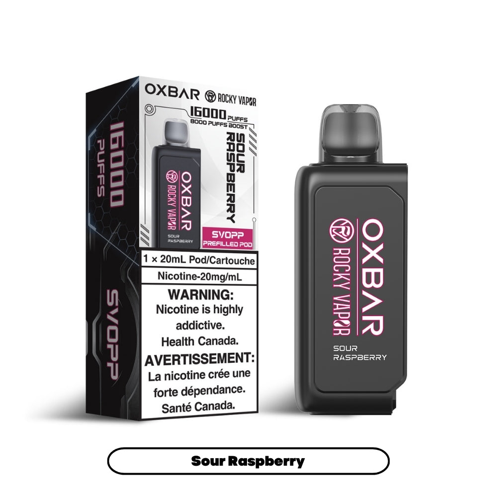 Svopp Rocky Vapor Oxbar [Prefilled Pods] - Sour Raspberry (6pc/Carton) [Federal]