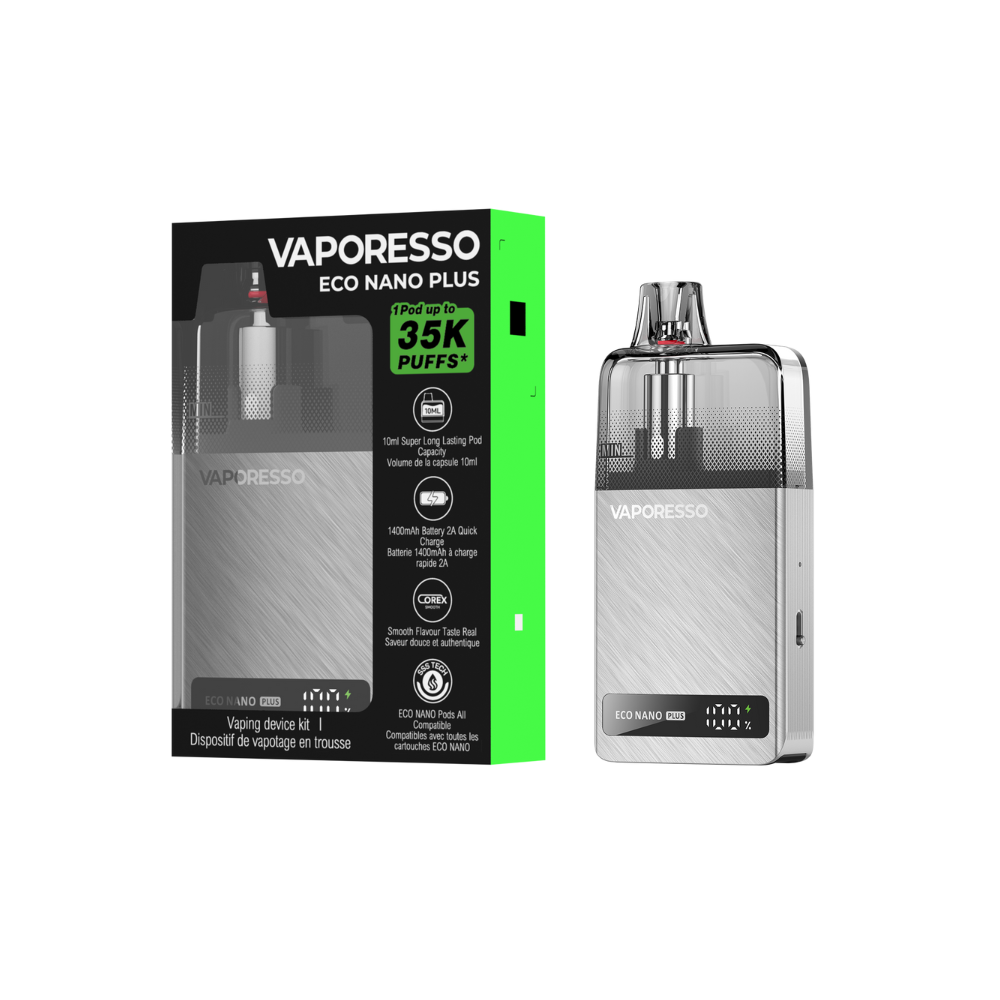 VAPORESSO ECO NANO PLUS POD KIT [CRC] - SPACE SILVER
