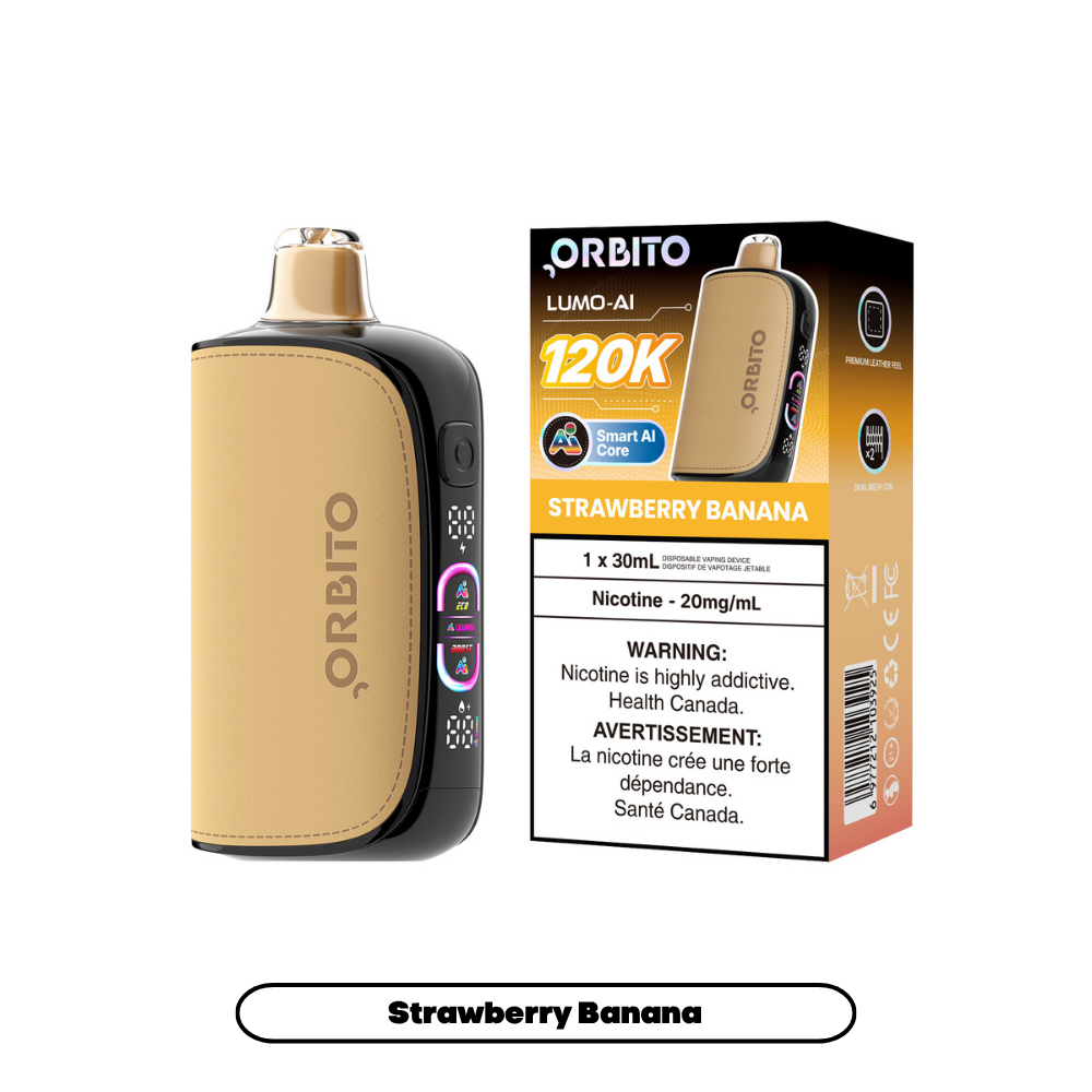 Orbito Lumo AI 120K (20mg) - Strawberry Banana (4pc/Carton) [Alberta]