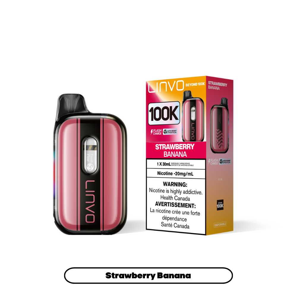 Linvo Beyond 100K - Strawberry Banana (4pc/Carton) [Alberta]