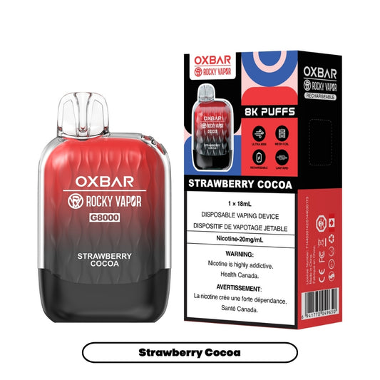 Rocky Vapor Oxbar G-8000 - Strawberry Cocoa (5pc/Carton) [Federal]