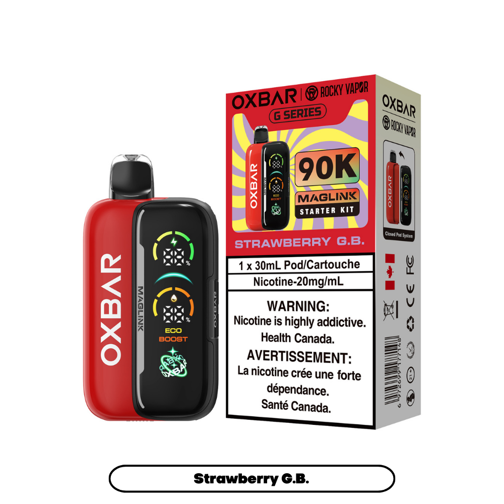 Rocky Vapor Oxbar Maglink - G Series - Strawberry G.B. (4pc/Carton) [Federal] {Starter Kit}