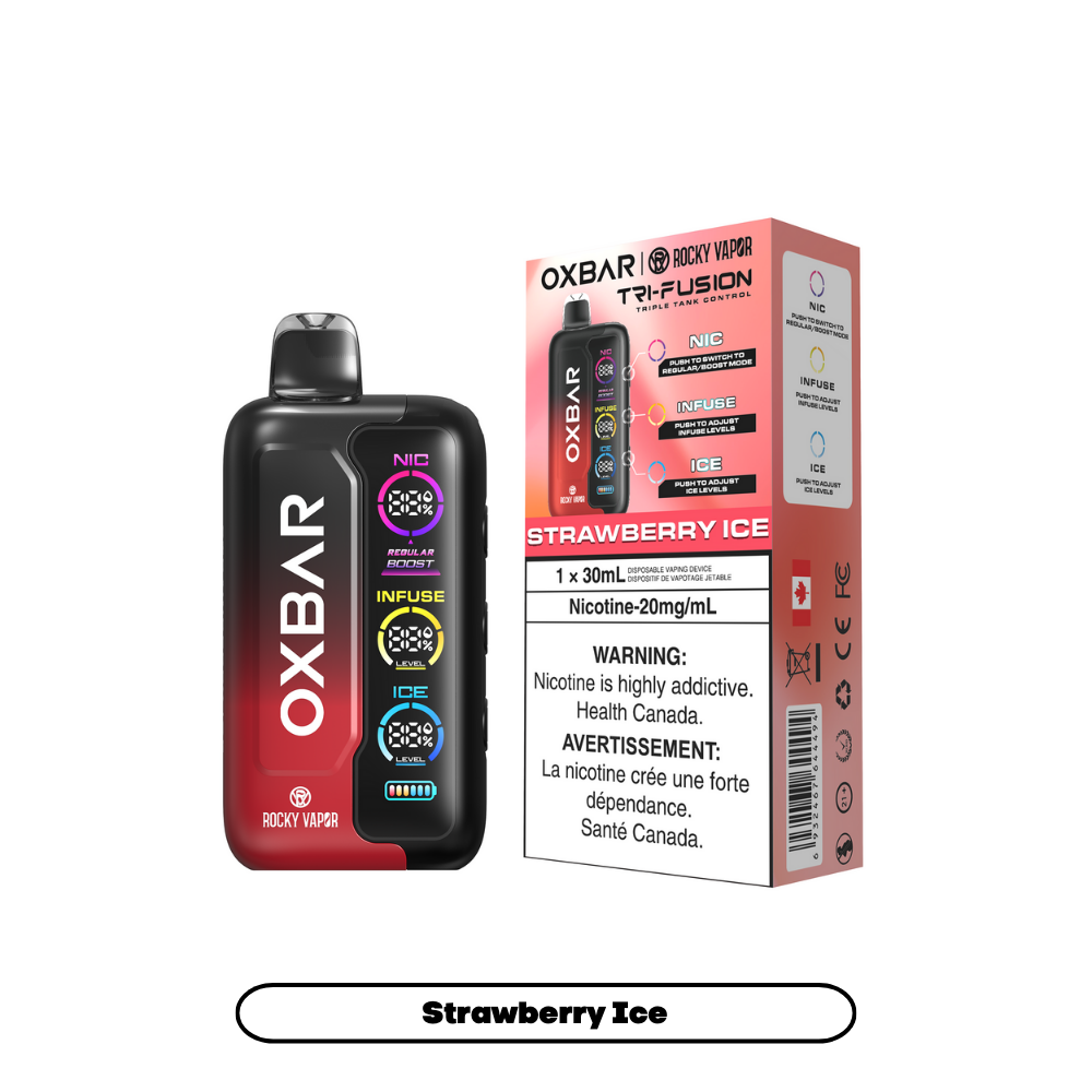 Rocky Vapor Oxbar Tri Fusion - Strawberry Ice (5pc/Carton) [Alberta]