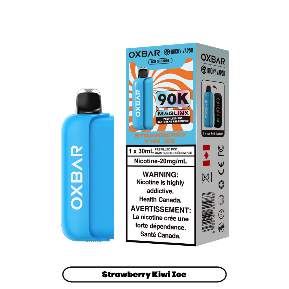 Rocky Vapor Oxbar Maglink - Ice Series - Strawberry Kiwi Ice (4pc/Carton) [Ontario] {Prefilled Pods}