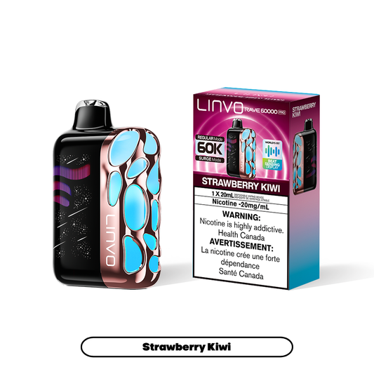 Linvo Rave 60000 Pro - Strawberry Kiwi (4pc/Carton) [Manitoba]