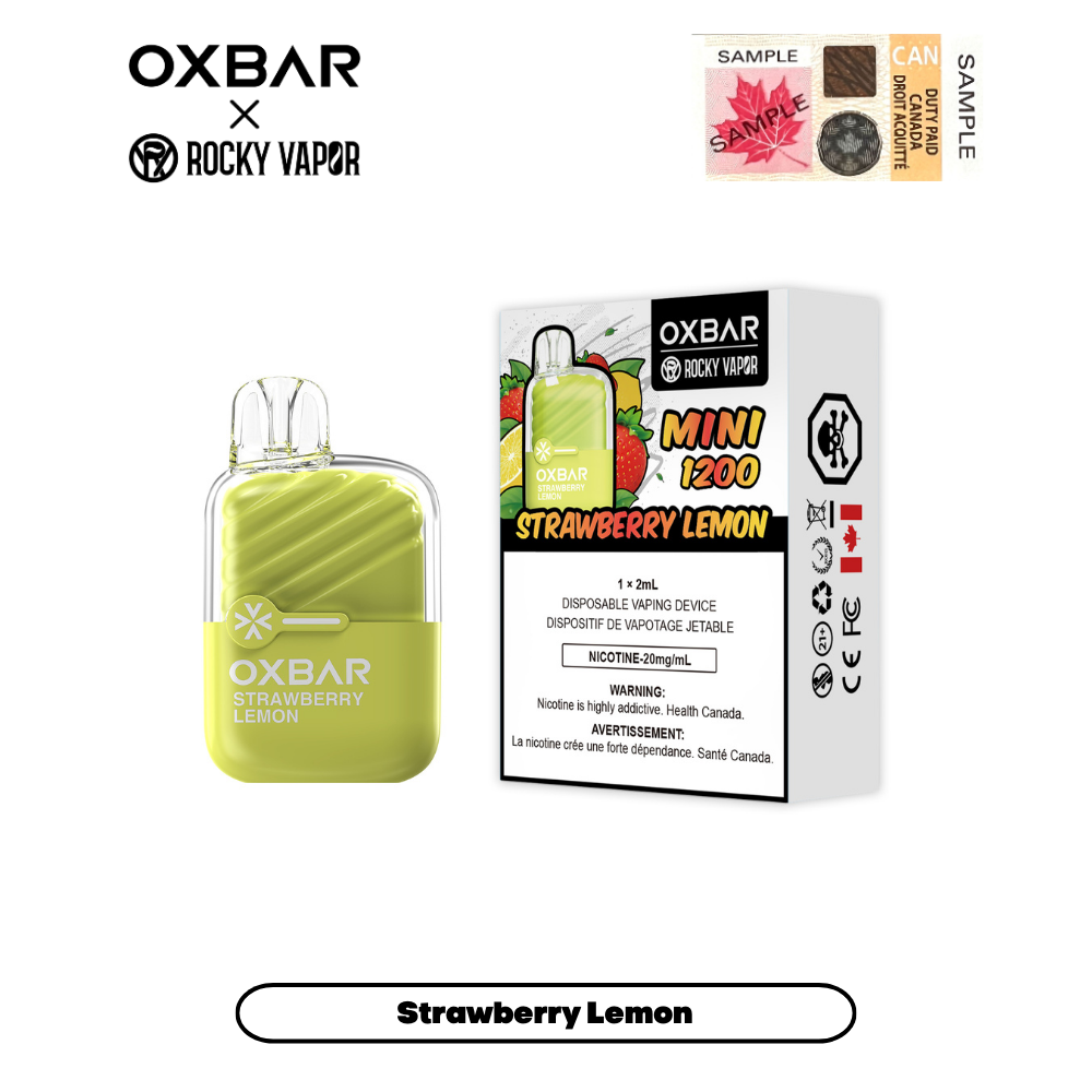 Rocky Vapor Oxbar Mini 1200 - Strawberry Lemon