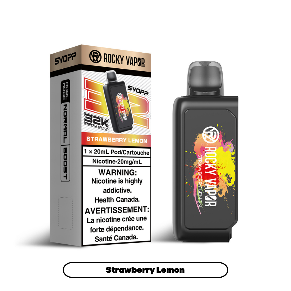 Rocky Vapor Svopp [Prefilled Pods] 32K - Strawberry Lemon (4pc/Carton) [Alberta]