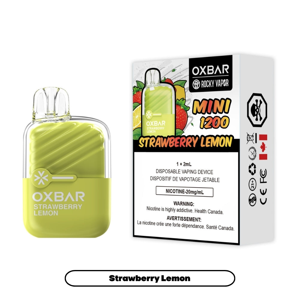 Rocky Vapor Oxbar Mini 1200 - Strawberry Lemon (5pc/Carton) [Federal]