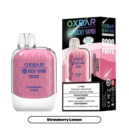 Rocky Vapor Oxbar G-8000 - Strawberry Lemon (5pc/Carton) [Federal]