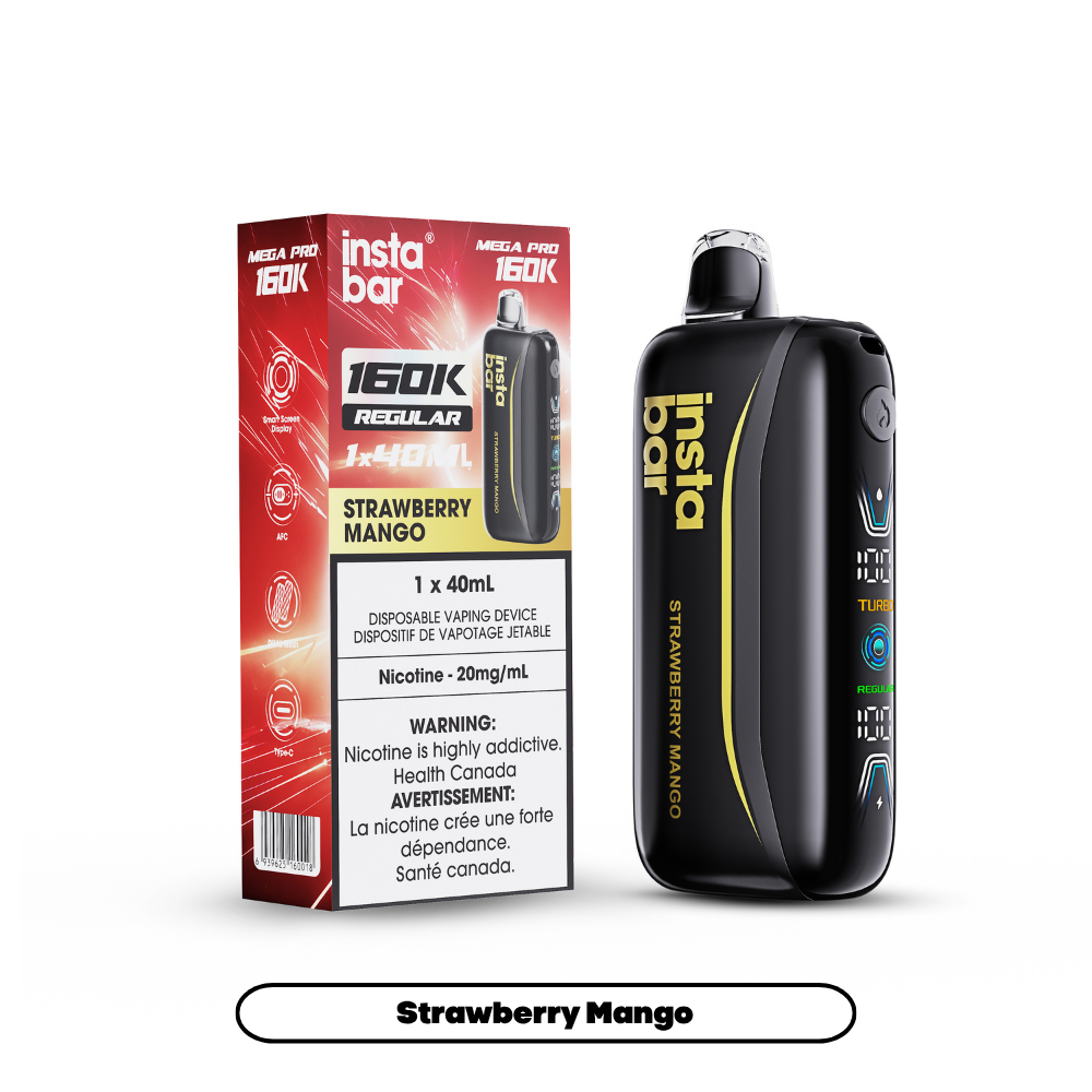 Insta Bar Mega Pro 160K - Strawberry Mango (4pc/Carton) [Alberta]