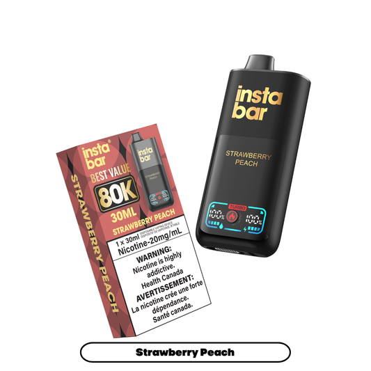 Insta Bar 80K - Strawberry Peach (4pc/Carton) [Ontario]