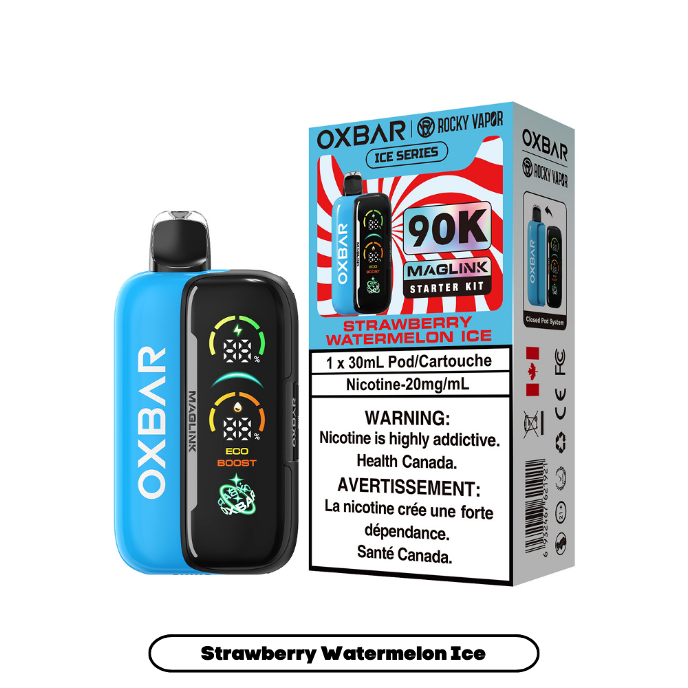 Rocky Vapor Oxbar Maglink - Ice Series - Strawberry Watermelon Ice (4pc/Carton) [Alberta] {Starter Kit}