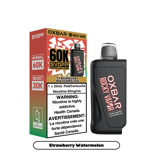 Svopp Rocky Vapor Oxbar 60K {Prefilled Pods} - Strawberry Watermelon (4pc/Carton) [Ontario]