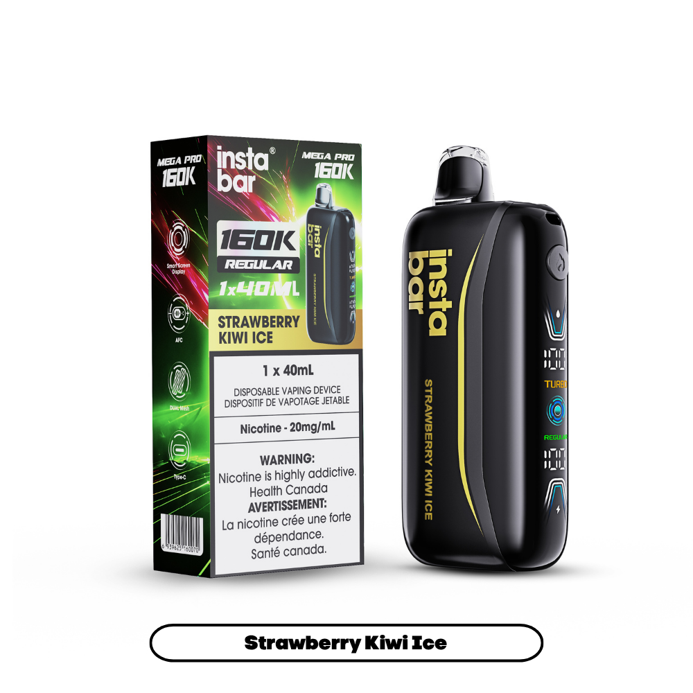 Insta Bar Mega Pro 160K - Strawberry Kiwi Ice (4pc/Carton) [Alberta]