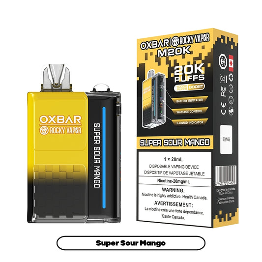 Rocky Vapor Oxbar M20K - Super Sour Mango (5pc/Carton) [Federal]