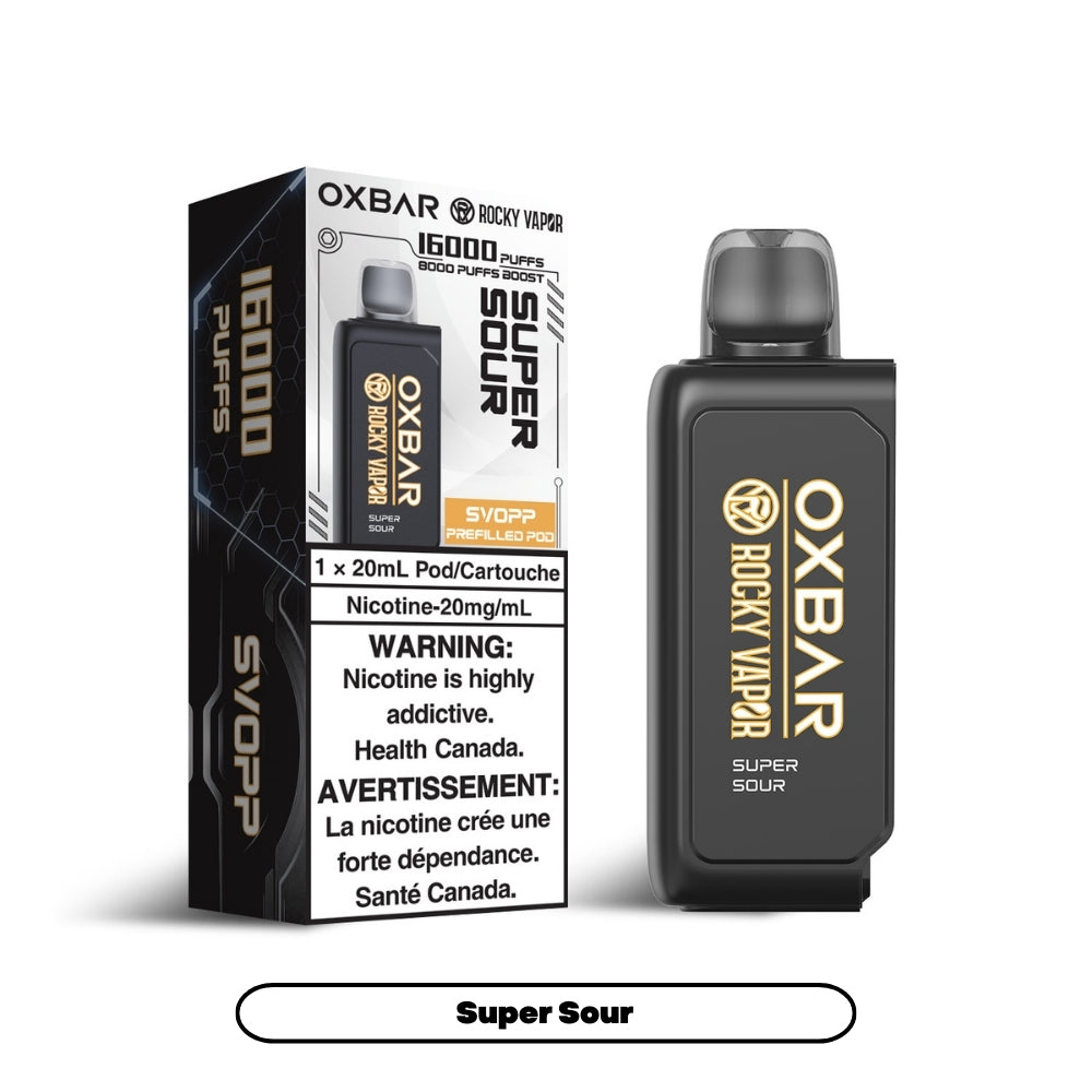 Svopp Rocky Vapor Oxbar [Prefilled Pods] - Super Sour (6pc/Carton) [Federal]