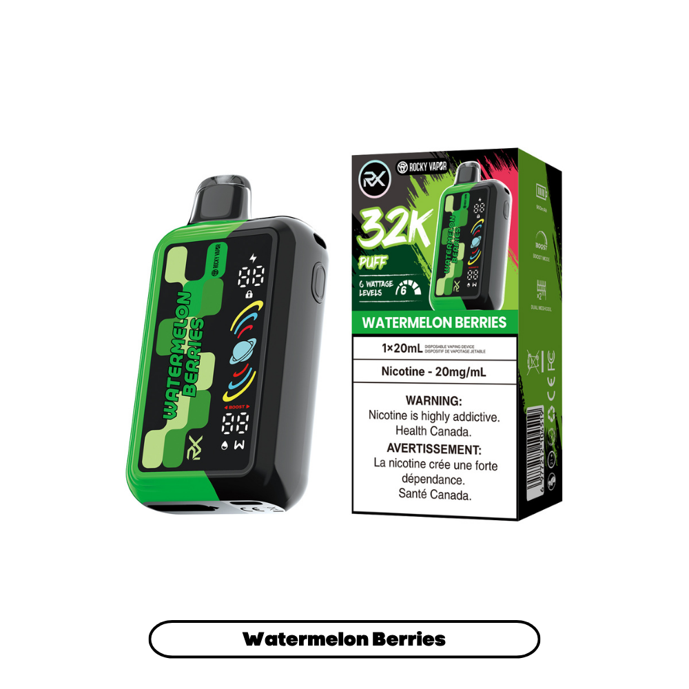 Rocky Vapor RX 32K - Watermelon Berries (4pc/Carton) [Alberta]