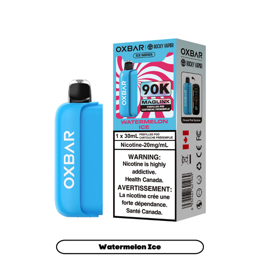 Rocky Vapor Oxbar Maglink - Ice Series - Watermelon Ice (4pc/Carton) [Manitoba] {Prefilled Pods}