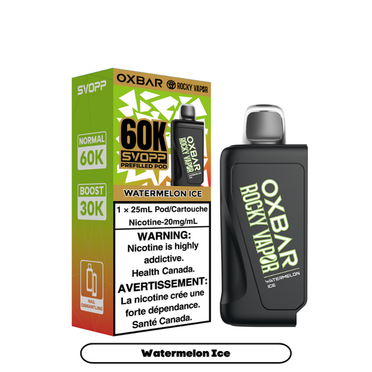 Svopp Rocky Vapor Oxbar 60K {Prefilled Pods} - Watermelon Ice (4pc/Carton) [Ontario]