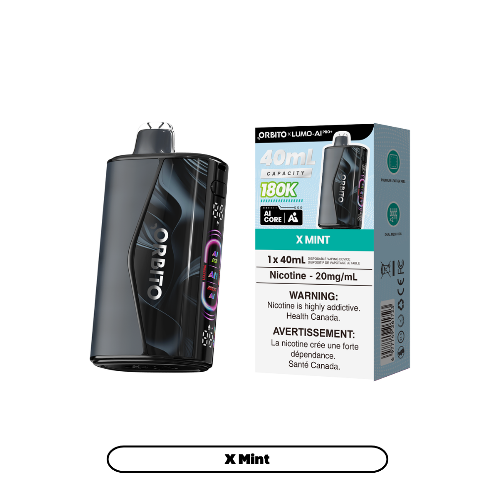 Orbito Lumo AI Pro+ 180K (20mg) - X Mint (4pc/Carton) [Alberta]