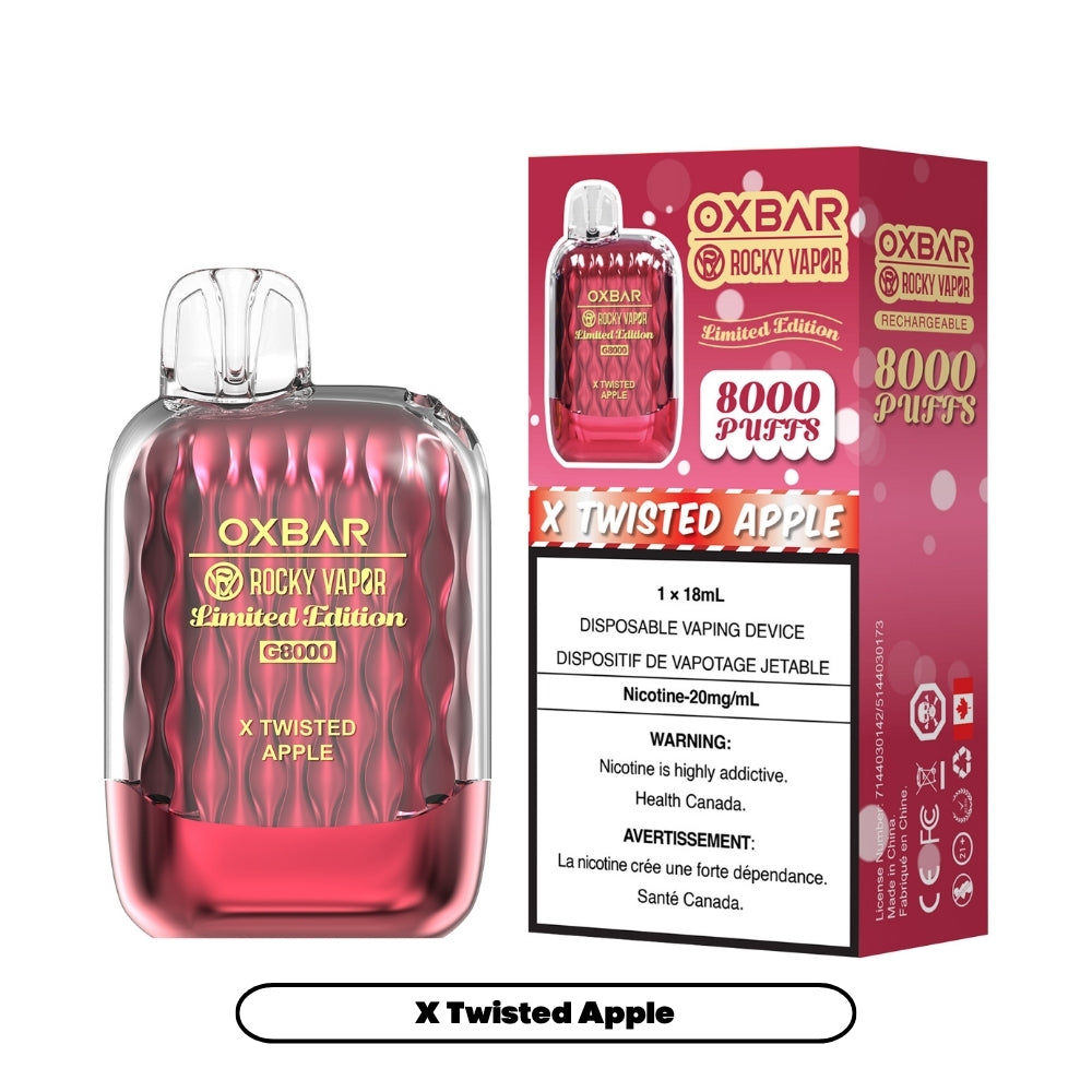 Rocky Vapor Oxbar G-8000 - X Twisted Apple (5pc/Carton) [Federal]