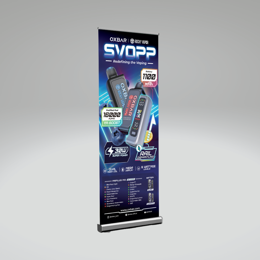 Svopp Marketing - Retractable Pull Up Banner